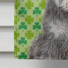 Load image into Gallery viewer, St. Patrick's Day Shamrock Schnauzer Flag Canvas House Size KJ1199CHF