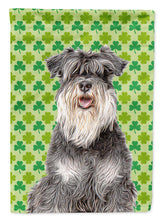 Load image into Gallery viewer, St. Patrick's Day Shamrock Schnauzer Flag Canvas House Size KJ1199CHF