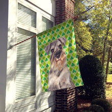 Load image into Gallery viewer, St. Patrick's Day Shamrock Schnauzer Flag Canvas House Size KJ1200CHF