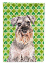 Load image into Gallery viewer, St. Patrick's Day Shamrock Schnauzer Flag Canvas House Size KJ1200CHF