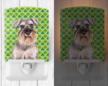 Load image into Gallery viewer, St. Patrick's Day Shamrock Schnauzer Ceramic Night Light KJ1200CNL