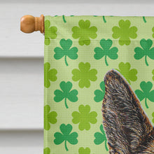 Load image into Gallery viewer, St. Patrick's Day Shamrock German Shepherd Flag Canvas House Size KJ1201CHF
