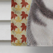 Load image into Gallery viewer, Fall Leaves Alaskan Malamute Flag Canvas House Size KJ1203CHF