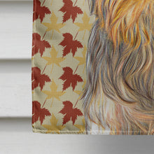 Load image into Gallery viewer, Fall Leaves Yorkie / Yorkshire Terrier Flag Canvas House Size KJ1205CHF