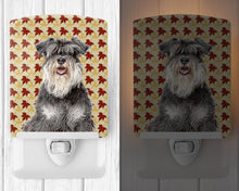 Load image into Gallery viewer, Fall Leaves Schnauzer Ceramic Night Light KJ1206CNL