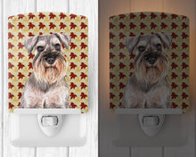 Load image into Gallery viewer, Fall Leaves Schnauzer Ceramic Night Light KJ1207CNL