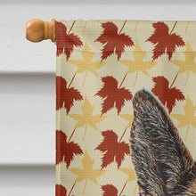 Load image into Gallery viewer, Fall Leaves German Shepherd Flag Canvas House Size KJ1208CHF