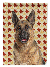 Load image into Gallery viewer, Fall Leaves German Shepherd Flag Canvas House Size KJ1208CHF