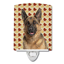 Load image into Gallery viewer, Fall Leaves German Shepherd Ceramic Night Light KJ1208CNL