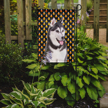 Load image into Gallery viewer, Candy Corn Halloween Alaskan Malamute Garden Flag – Decorative Outdoor Yard Flag KJ1210GF