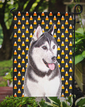 Load image into Gallery viewer, Candy Corn Halloween Alaskan Malamute Garden Flag – Decorative Outdoor Yard Flag KJ1210GF