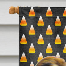 Load image into Gallery viewer, Candy Corn Halloween Jack Russell Terrier Flag Canvas House Size KJ1211CHF