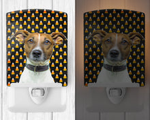 Load image into Gallery viewer, Candy Corn Halloween Jack Russell Terrier Ceramic Night Light KJ1211CNL