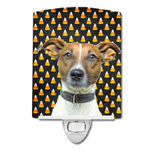 Load image into Gallery viewer, Candy Corn Halloween Jack Russell Terrier Ceramic Night Light KJ1211CNL