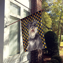 Load image into Gallery viewer, Candy Corn Halloween Schnauzer Flag Canvas House Size KJ1213CHF
