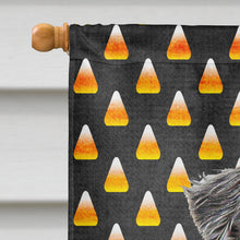 Load image into Gallery viewer, Candy Corn Halloween Schnauzer Flag Canvas House Size KJ1213CHF