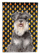 Load image into Gallery viewer, Candy Corn Halloween Schnauzer Garden Flag – Decorative Outdoor Yard Flag KJ1213GF