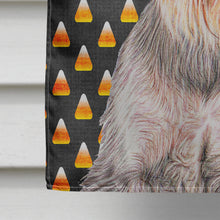 Load image into Gallery viewer, Candy Corn Halloween Schnauzer Flag Canvas House Size KJ1214CHF