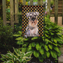 Load image into Gallery viewer, Candy Corn Halloween Schnauzer Garden Flag – Decorative Outdoor Yard Flag KJ1214GF