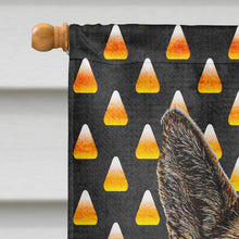 Load image into Gallery viewer, Candy Corn Halloween German Shepherd Flag Canvas House Size KJ1215CHF