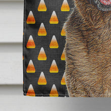 Load image into Gallery viewer, Candy Corn Halloween German Shepherd Flag Canvas House Size KJ1215CHF
