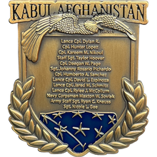 Load image into Gallery viewer, BL17-012 Kabul Afghanistan Final Inspection Memorial Challenge Coin Marines Navy August 26 2021 13 Soldiers