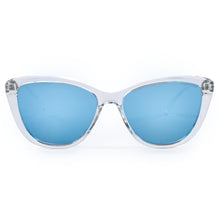 Load image into Gallery viewer, Kara - Mirrored Blue Cat Eye Sunglasses
