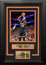 Load image into Gallery viewer, Kevin Durant Shooting Action Phoenix Suns 8" x 10" Framed Basketball Photo with Engraved Autograph