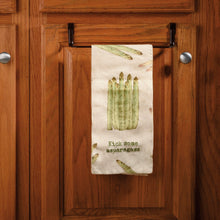 Load image into Gallery viewer, Kick Some Asparagass Dish Cloth Towel | Cotten Linen Novelty Tea Towel | Embroidered Text | 18&quot; x 28&quot;