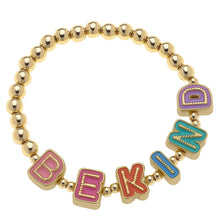 Load image into Gallery viewer, Kids Stretch Bracelet in Multicolor | 3 Choices Charm Letter Word Phrases
