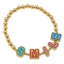 Load image into Gallery viewer, Kids Stretch Bracelet in Multicolor | 3 Choices Charm Letter Word Phrases