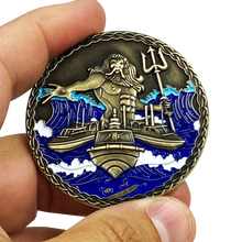 Load image into Gallery viewer, AA-020 King Neptune Marine Patrol Thin Blue Line Police CBP Air and Marine Coast Guard Challenge Coin
