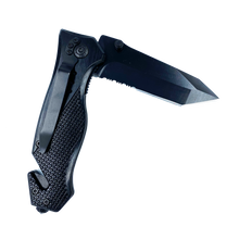 Load image into Gallery viewer, Thin Red Line collectible 3-in-1 Police Tactical Rescue knife tool for Firefighter Fire Fighter Fire Department with Seatbelt Cutter, Steel Serrated Blade, Glass Breaker