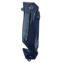 Load image into Gallery viewer, Thin Red Line collectible 3-in-1 Police Tactical Rescue knife tool for Firefighter Fire Fighter Fire Department with Seatbelt Cutter, Steel Serrated Blade, Glass Breaker