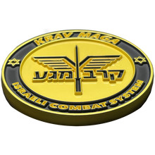 Load image into Gallery viewer, BL14-001 KRAV MAGA Israeli Combat System Gold Challenge Coin