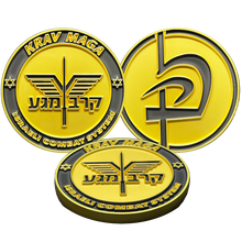 Load image into Gallery viewer, BL14-001 KRAV MAGA Israeli Combat System Gold Challenge Coin