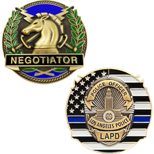 Load image into Gallery viewer, GL13-002 Los Angeles Police Department LAPD Thin Blue Line Negotiator Challenge Coin