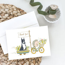Load image into Gallery viewer, Boxer Black Cropped Ears Greeting Cards -  Blank Note Cards – 8-Pack of Artist-Designed Cards with Envelopes