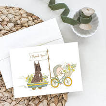 Load image into Gallery viewer, Boxer Brindle Cropped Ears Greeting Cards -  Blank Note Cards – 8-Pack of Artist-Designed Cards with Envelopes