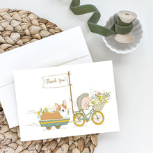 Load image into Gallery viewer, Corgi Pembroke Greeting Cards -  Blank Note Cards – 8-Pack of Artist-Designed Cards with Envelopes