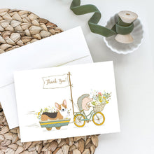 Load image into Gallery viewer, Corgi Pembroke Tricolor Greeting Cards -  Blank Note Cards – 8-Pack of Artist-Designed Cards with Envelopes