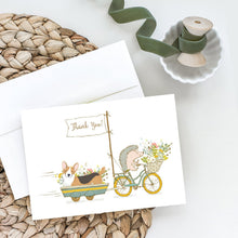 Load image into Gallery viewer, Corgi Cardigan Tricolor Greeting Cards -  Blank Note Cards – 8-Pack of Artist-Designed Cards with Envelopes