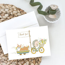 Load image into Gallery viewer, Corgi Cardigan Greeting Cards -  Blank Note Cards – 8-Pack of Artist-Designed Cards with Envelopes