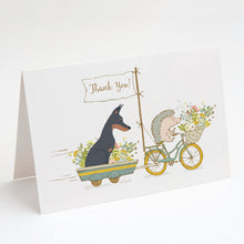Load image into Gallery viewer, Doberman Pinscher Greeting Cards -  Blank Note Cards – 8-Pack of Artist-Designed Cards with Envelopes