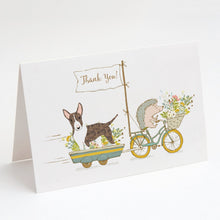 Load image into Gallery viewer, Bull Terrier Brindle Greeting Cards -  Blank Note Cards – 8-Pack of Artist-Designed Cards with Envelopes