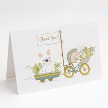 Load image into Gallery viewer, French Bulldog White Greeting Cards -  Blank Note Cards – 8-Pack of Artist-Designed Cards with Envelopes