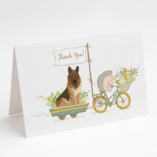 Load image into Gallery viewer, German Shepherd Plush Greeting Cards -  Blank Note Cards – 8-Pack of Artist-Designed Cards with Envelopes