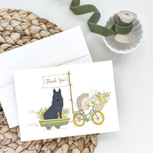Load image into Gallery viewer, German Shepherd Black Greeting Cards -  Blank Note Cards – 8-Pack of Artist-Designed Cards with Envelopes