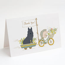 Load image into Gallery viewer, German Shepherd Black Greeting Cards -  Blank Note Cards – 8-Pack of Artist-Designed Cards with Envelopes