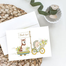 Load image into Gallery viewer, Siberian Husky Red Greeting Cards -  Blank Note Cards – 8-Pack of Artist-Designed Cards with Envelopes